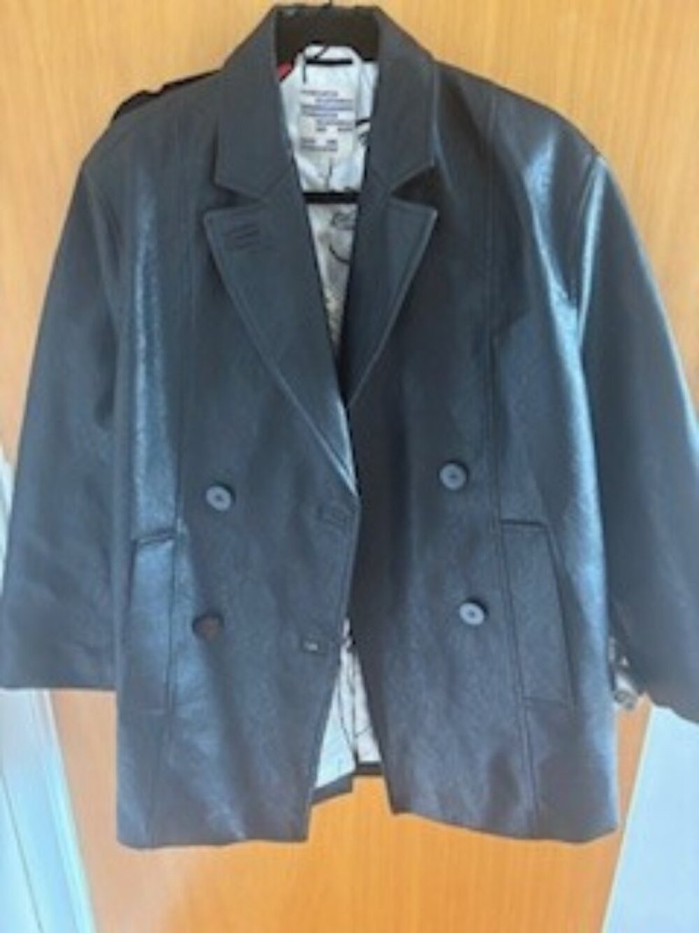Double breasted leather jacket/blazer - new with tags